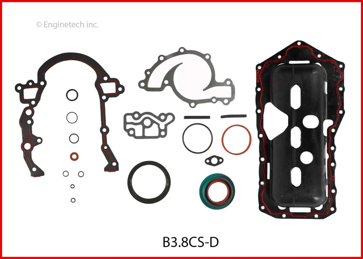 Enginetech B3.8CS-D Engine Lower End Gasket Set for Buick and Oldsmobile Vehicles