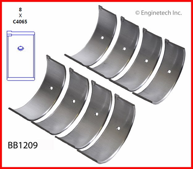 Enginetech BB1209STD Engine Full Connecting Rod Bearing Set for Nissan Vehicles