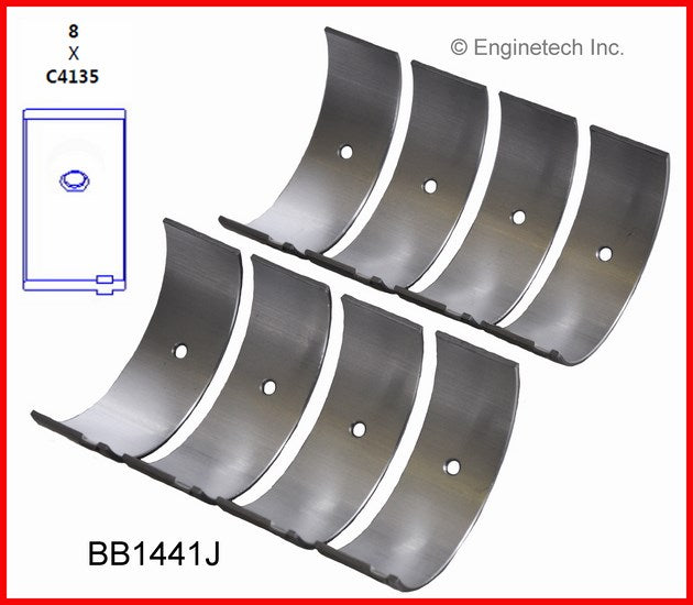 Enginetech BB1441STD Engine Full Connecting Rod Bearing Set for Toyota Camry