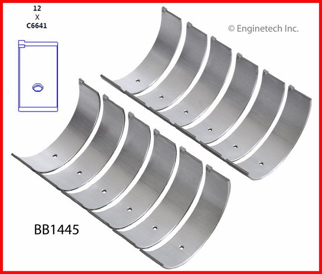 Enginetech BB1445STD Engine Full Connecting Rod Bearing Set for Toyota 4Runner and Pickup