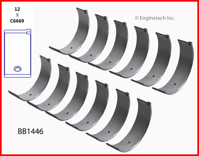 Enginetech BB1446STD Engine Full Connecting Rod Bearing Set for Toyota and Lexus