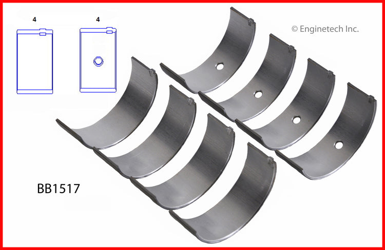 Enginetech BB1517STD Full Connecting Rod Bearing Set for Isuzu Vehicles