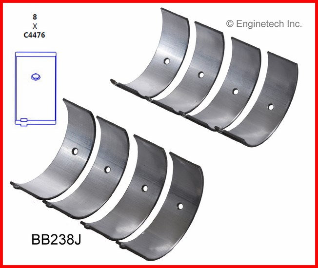 Enginetech BB238JSTD Full Connecting Rod Bearing Set for Select Ford, Mazda Engines