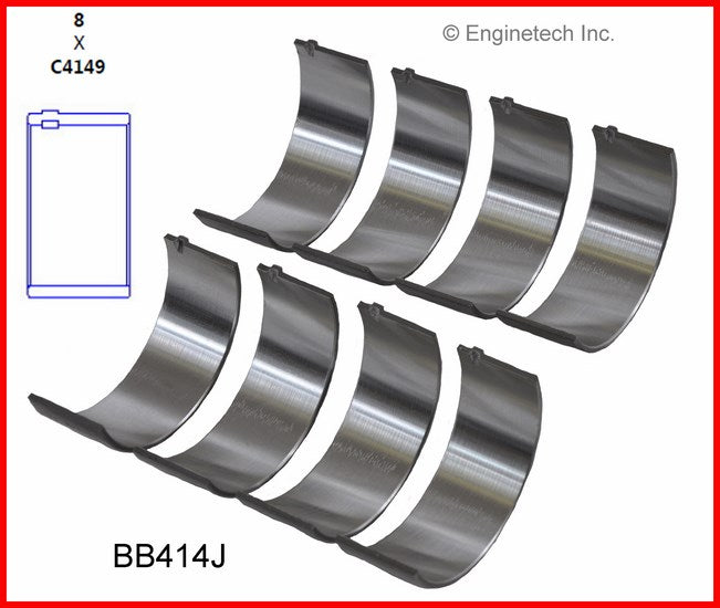 Enginetech BB414JSTD Engine Full Connecting Rod Bearing Set for Saturn SC Models