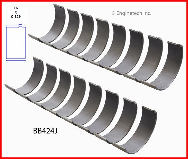 Enginetech BB424J020 Engine Full Connecting Rod Bearing Set for Improved Performance