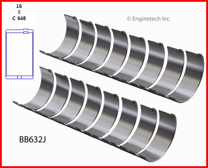Enginetech BB632JSTD Engine Full Connecting Rod Bearing Set for Classic American Motors Vehicles