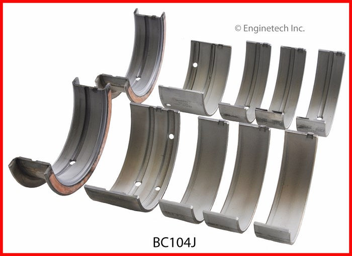 Enginetech BC104JSTD Engine Full Crankshaft Main Bearing Set for Pontiac Models