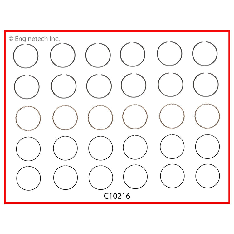 Enginetech C10216-030 Engine Premium Piston Ring Complete Set for GMC and Isuzu Vehicles