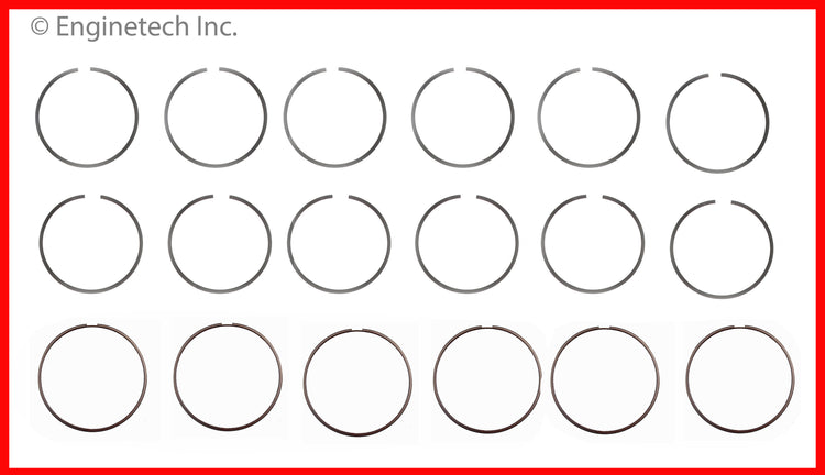 Enginetech C10246-STD Engine Premium Piston Ring Complete Set for Dodge Ram