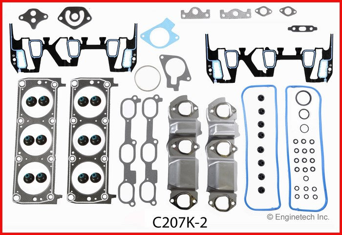 Enginetech C207K-2 Engine Full Gasket Set for GM and Chevrolet Cars and Trucks