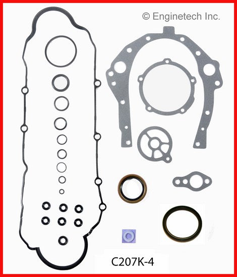 Enginetech C207K-4 Engine Full Gasket Set for GM and Chevrolet Cars and Trucks