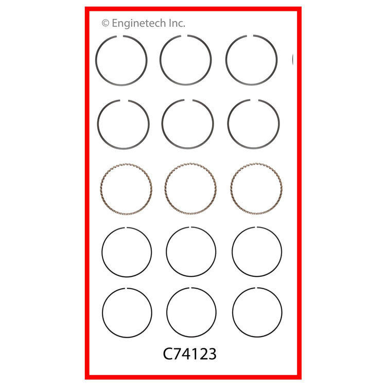 Enginetech C74123-.50 Engine Premium Piston Ring Complete Set for Chevrolet and Geo Metro