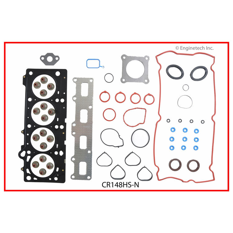 Enginetech CR148HS-NWB Engine Cylinder Head Gasket Set for GMC and Chevrolet Cars and Trucks with Head Bolts