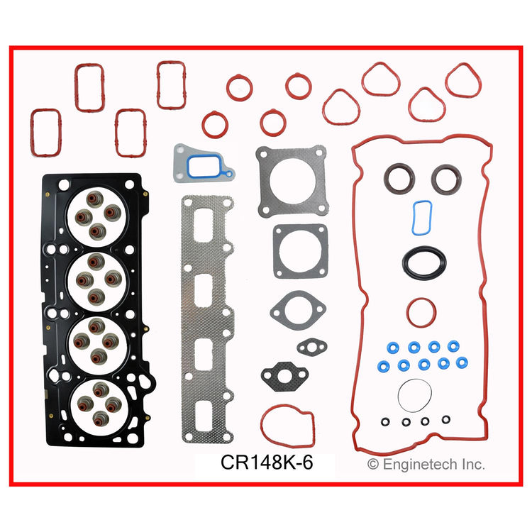 Enginetech Engine Full Gasket Set for Dodge and Chrysler PT Cruiser (Part CR148K-6)