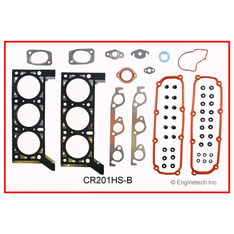 Enginetech CR201HS-BWB Engine Cylinder Head Gasket Set for GMC and Chevrolet Vehicles with Head Bolts