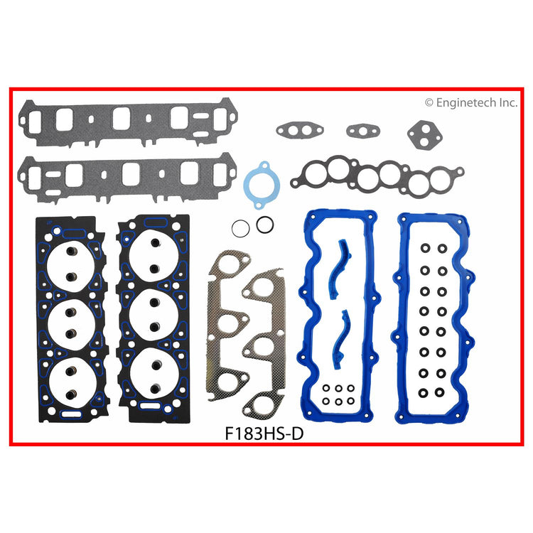 Enginetech F183HS-DWB Engine Cylinder Head Gasket Set for Ford Aerostar 1986-1991