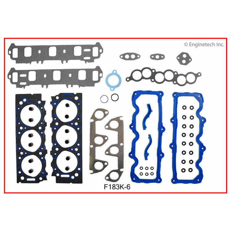 Enginetech F183K-6 Engine Full Gasket Set for 1990 Ford Aerostar