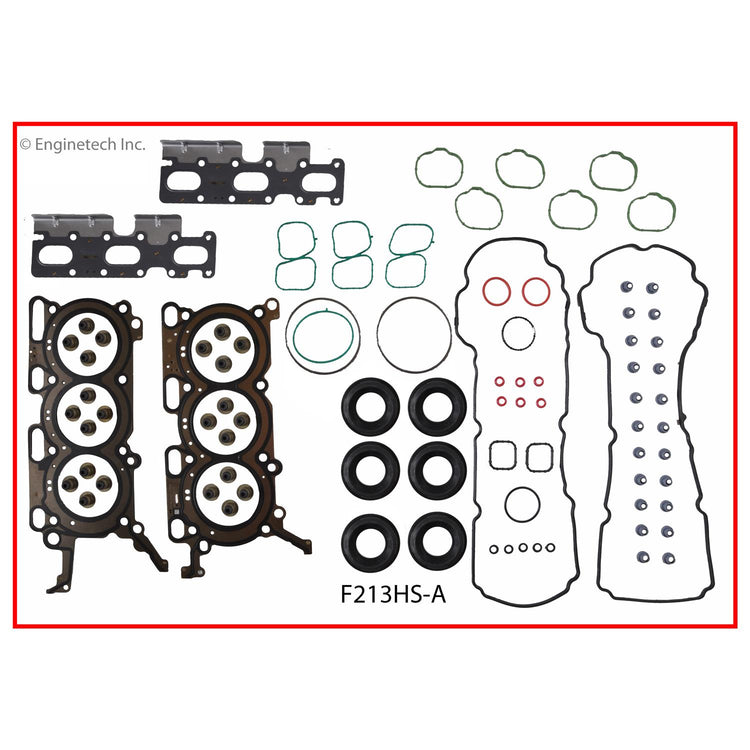 Enginetech F213HS-AWB Engine Cylinder Head Gasket Set for Ford Cars and Trucks with Head Bolts