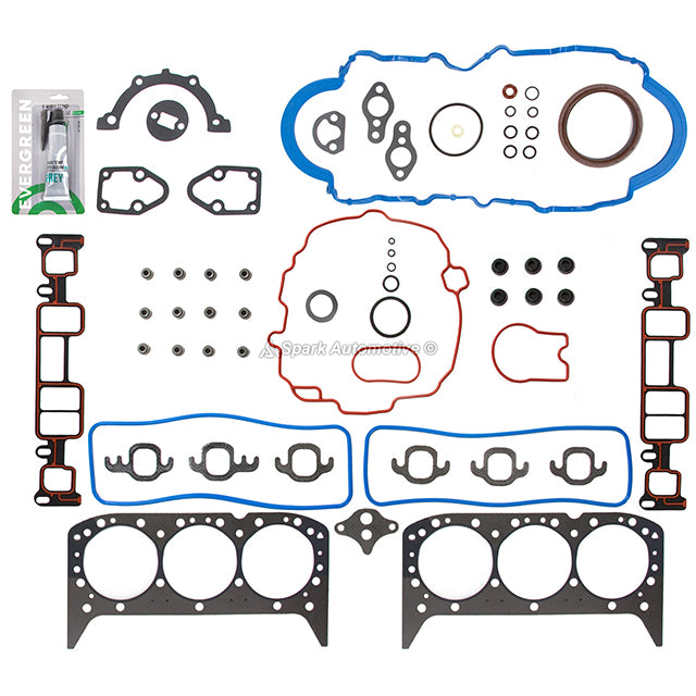 Full Gasket Set Pistons Bearings Fit 96-04 Chevrolet Isuzu GMC 4.3