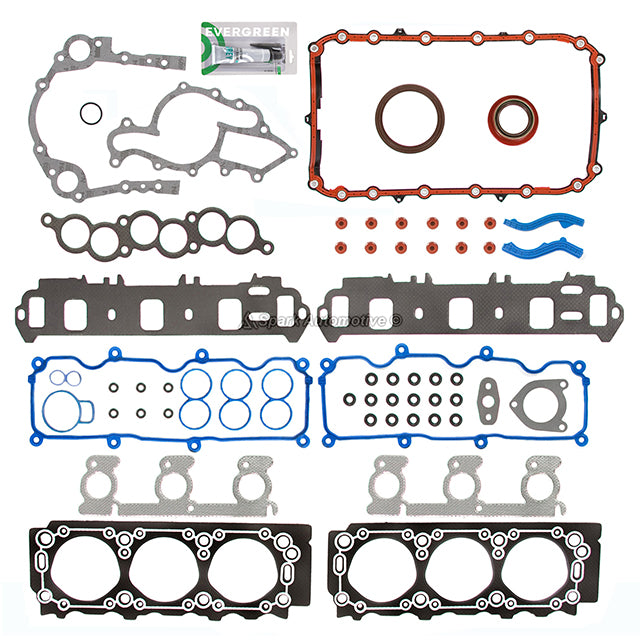 Full Gasket Set Pistons Bearings Fit 02-07 Ford Taurus Mercury Sable 3.0L OHV