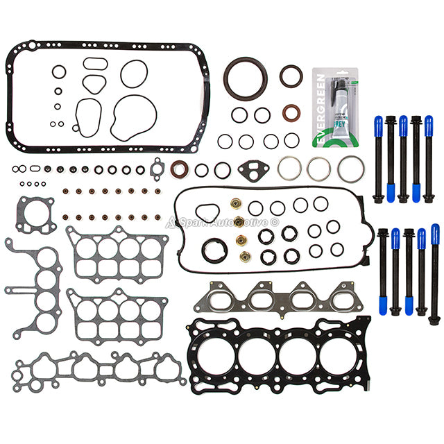 MLS Full Gasket Set Intake Exhaust Valves Fit 91-96 Honda 2.2L F22A1 F22A6 F22A4