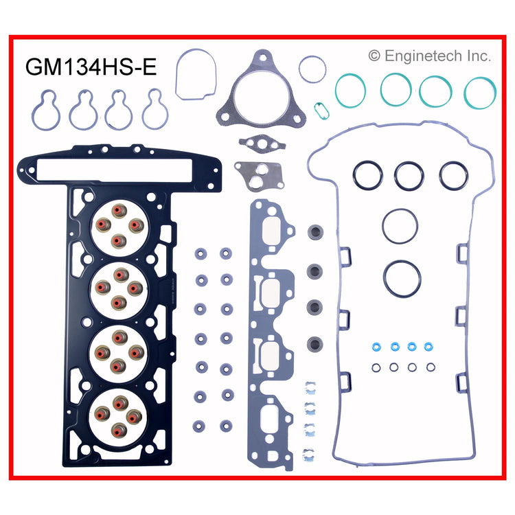 Enginetech GM134HS-EWB Engine Cylinder Head Gasket Set for Chevrolet Cobalt and GMC Vehicles with Head Bolts