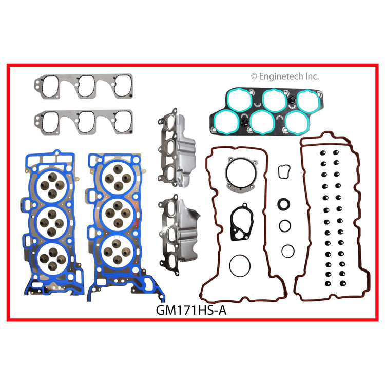 Enginetech Engine Cylinder Head Gasket Set for GMC and Chevrolet Vehicles - Part GM171HS-AWB
