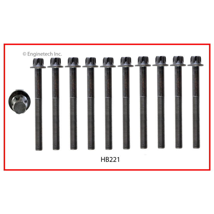 Enginetech HB221 Engine Head Bolt Set for Nissan NV2500 and Armada (One Cylinder)