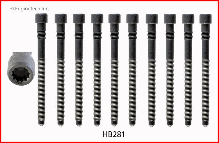 Enginetech HB281 Engine Head Bolt Set for One Cylinder - Compatible with 2004-2006 Audi and Volkswagen Models