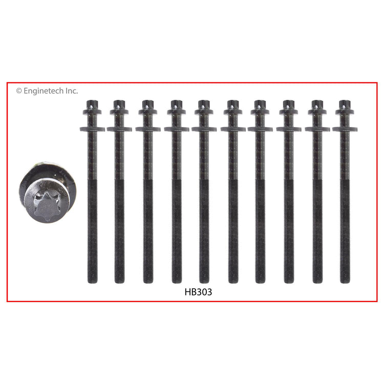 Enginetech HB303 Engine Head Bolt Set for Chevrolet Sonic and More