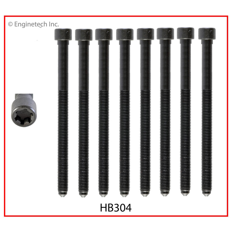 Enginetech HB304 Engine Head Bolt Set for One Cylinder – Compatible with 2005-2012 Audi Quattro Models