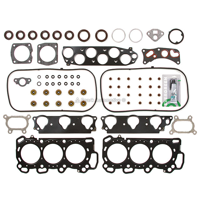 Full Gasket Set Intake Exhaust Valves Fit 06-07 Honda Accord V6 3.0 SOHC J30A5