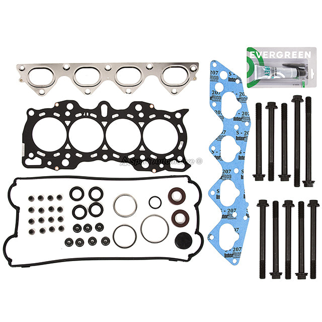 Head Gasket Set Intake Exhaust Valves Fit 97-01 Honda CRV 2.0L DOHC B20B4 B20Z2
