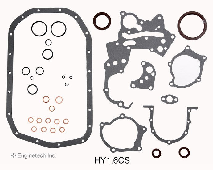 Enginetech HY1.6CS Engine Lower End Gasket Set for Hyundai Vehicles