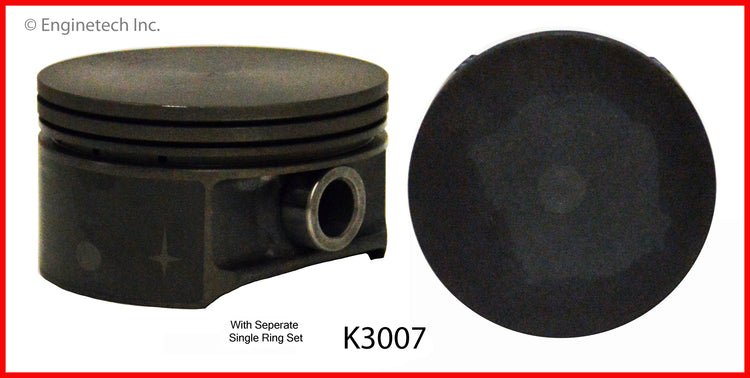 Enginetech K3007(6)P.75 Engine Piston Kit with Separate Full Ring Stack for Chrysler Vehicles