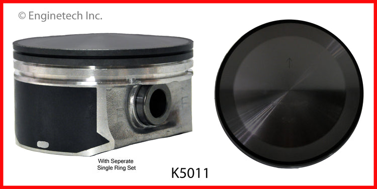 Enginetech K5011(8)PSTD Engine Piston Kit with Separate Full Ring Stack for Dodge and Chrysler Vehicles