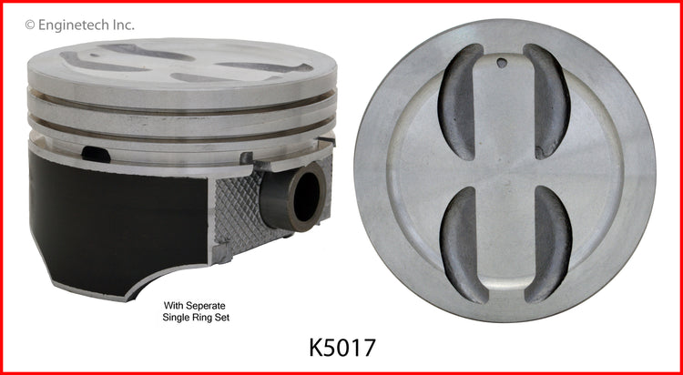 Enginetech K5017(8)060 Engine Piston Kit with Full Ring Stack – Standard & Premium Options