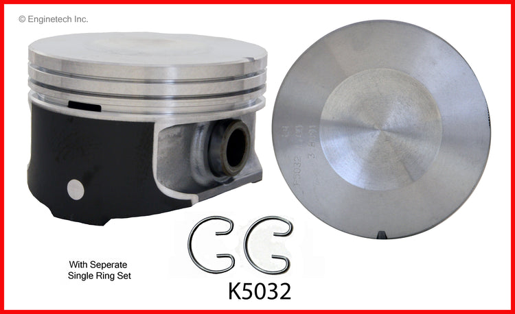 Enginetech K5032(6)P.75 Engine Piston Kit with Full Ring Stack for Ford Mustangs and Windstar