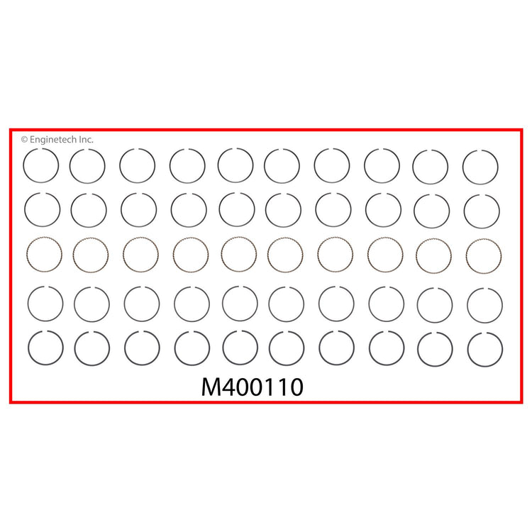 Enginetech M400110-STD Engine Premium Piston Ring Complete Set for Dodge Ram 2500 (1994-2003)