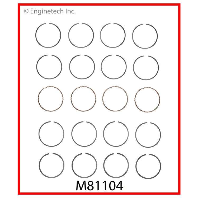 Enginetech M81104-.50 Engine Premium Piston Ring Complete Set for Kia Sephia & Spectra