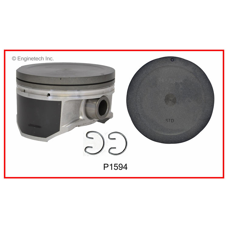 Enginetech P1594(1).50 Engine Single Piston Without Rings for Toyota 4Runner, Celica, Corona, and Pickup