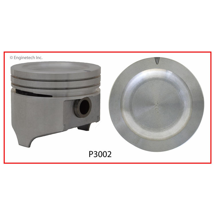 Enginetech P3002(1)030 Engine Single Piston - Without Rings for Buick Century (1982-1991)