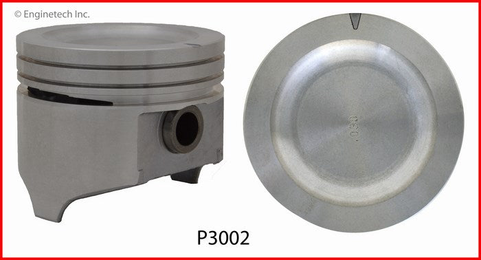 Enginetech P3002(4)040 Engine Piston Set Without Rings for Jeep 1980-1983 Models