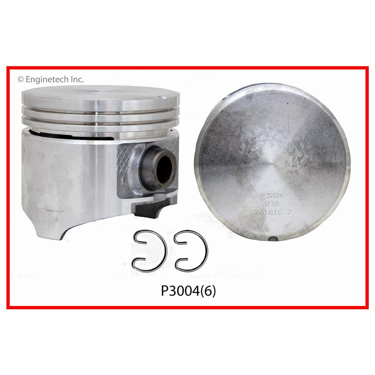 Enginetech P3004(1)060 Engine Single Piston – Without Rings for Dodge and Chrysler Vehicles