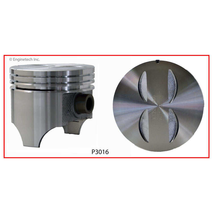 Enginetech P3016(8)060 Engine Piston Set Without Rings for 1962-1965 Pontiac Models