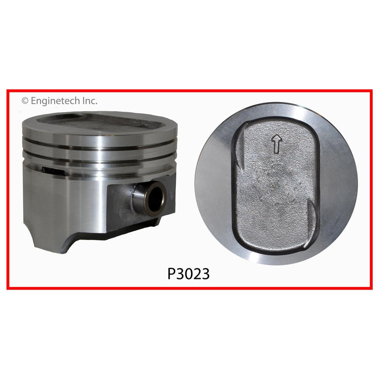 Enginetech Engine Single Piston Without Rings for Ford LTD Crown Victoria and Bronco (Part P3023(1)STD)