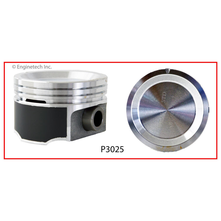 Enginetech P3025(6)STD Engine Piston Set Without Rings for Buick Century, Regal, Skylark