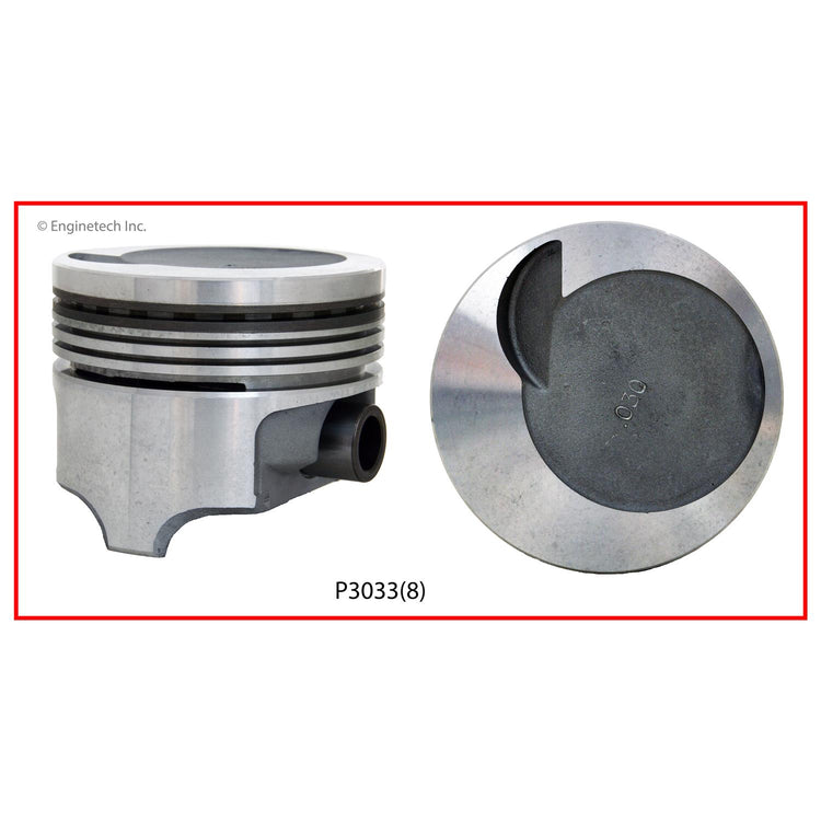 Enginetech P3033(8)030 Engine Piston Set Without Rings for 4.25-Inch Bore Engines