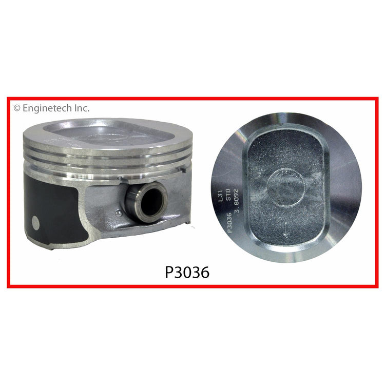 Enginetech P3036(1).50 Engine Single Piston Without Rings for Ford and Mercury Models