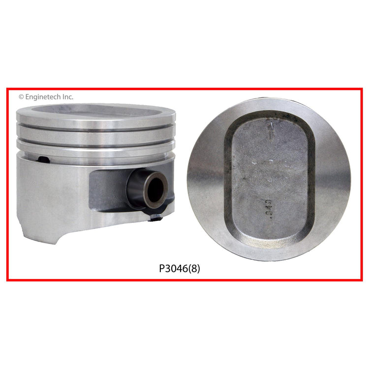 Enginetech P3046(8)STD Engine Piston Set Without Rings for Ford Bronco